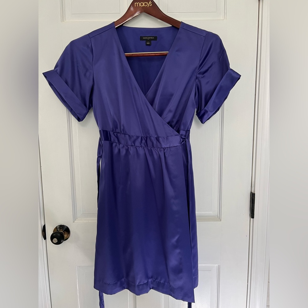 Banana Republic Size 4 wrap dress; beautiful purple color.